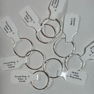 Sterling Silver Round Rings